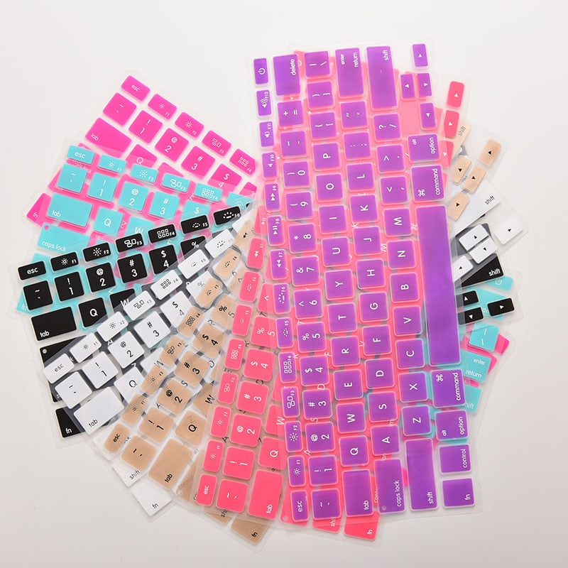 7 Candy Colors Silicone Keyboard Cover Sticker